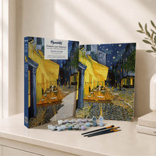 Cargar imagen en el visor de la galería, Kit Regalo Pintura por números - Terraza de café por la noche
Vincent van Gogh