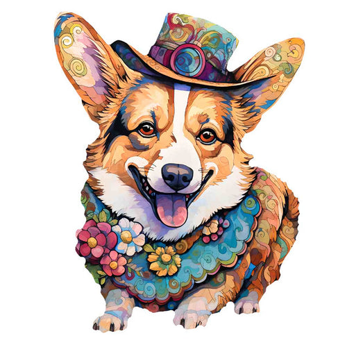 Puzzle de madera - Caballero Corgi