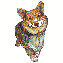 Cargar imagen en el visor de la galería, Puzzle de madera - Corgi Feliz