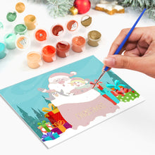 Cargar imagen en el visor de la galería, Pintar por números Lote de 6 Tarjetas de Navidad DIY - Serie 4