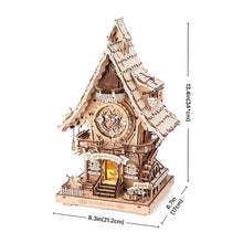 Cargar imagen en el visor de la galería, Puzzle 3D - Reloj de cuco (color madera)