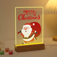 Cargar imagen en el visor de la galería, Pintar por números - Soporte de madera con Luz LED 15x20cm - Papá Noel 07
