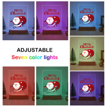 Cargar imagen en el visor de la galería, Pintar por números - Soporte de madera con Luz LED 15x20cm - Papá Noel 07