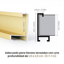 Cargar imagen en el visor de la galería, Bastidor de aluminio para montar en casa - 50×65 cm - Dorado
