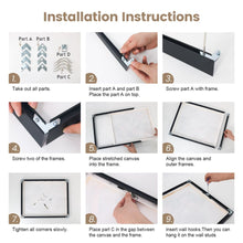 Cargar imagen en el visor de la galería, Bastidor de aluminio para montar en casa - 50×65 cm - Negro