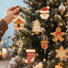 Cargar imagen en el visor de la galería, Decoraciones de Navidad Pintura por Números - Kit Galletas de Jengibre Navideñas