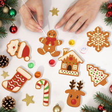Cargar imagen en el visor de la galería, Decoraciones de Navidad Pintura por Números - Kit Galletas de Jengibre Navideñas