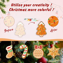Cargar imagen en el visor de la galería, Decoraciones de Navidad Pintura por Números - Kit Bastón de Caramelo y Galletas de Jengibre