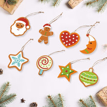 Cargar imagen en el visor de la galería, Decoraciones de Navidad Pintura por Números - Kit Luna, Estrella y Corazón Figured'Art