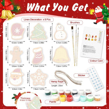 Cargar imagen en el visor de la galería, Decoraciones de Navidad Pintura por Números - Kit Media de Santa Claus