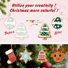 Cargar imagen en el visor de la galería, Decoraciones de Navidad Pintura por Números - Kit Corazón, Estrella, Media y Reno
