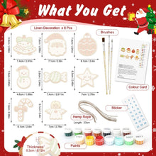 Cargar imagen en el visor de la galería, Decoraciones de Navidad Pintura por Números - Kit Campana, Ángel, y Bastón de Caramelo