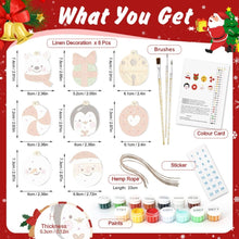 Cargar imagen en el visor de la galería, Decoraciones de Navidad Pintura por Números - Kit Oso Polar, Pingüino y Santa Claus