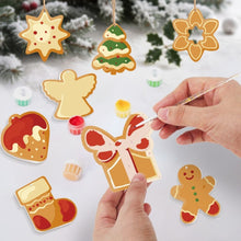 Cargar imagen en el visor de la galería, Decoraciones de Navidad Pintura por Números - Kit Estrella, Árbol, Regalo y Galletas de Jengibre