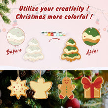 Cargar imagen en el visor de la galería, Decoraciones de Navidad Pintura por Números - Kit Estrella, Árbol, Regalo y Galletas de Jengibre