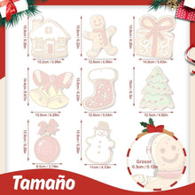 Cargar imagen en el visor de la galería, Decoraciones de Navidad Pintura por Números - Kit Muñeco de Nieve y Alegría de Pan de Jengibre