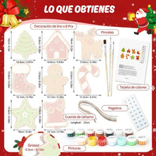 Cargar imagen en el visor de la galería, Decoraciones de Navidad Pintura por Números - Kit Dulces de Menta