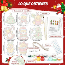 Cargar imagen en el visor de la galería, Decoraciones de Navidad Pintura por Números - Kit Corona de Bayas de Acebo