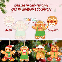 Cargar imagen en el visor de la galería, Decoraciones de Navidad Pintura por Números - Kit Amigos de Pan de Jengibre