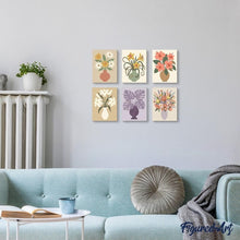 Cargar imagen en el visor de la galería, Mini Pintar por números 15x20cm (6 piezas) - Jarrones Florales