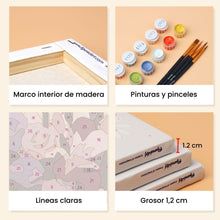 Cargar imagen en el visor de la galería, Mini Pintar por números 15x20cm (6 piezas) - Francia Romántica