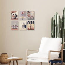 Cargar imagen en el visor de la galería, Mini Pintar por números 15x20cm (6 piezas) - Romance en el Café