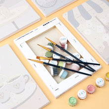 Cargar imagen en el visor de la galería, Mini Pintar por números 15x20cm (6 piezas) - Romance en el Café