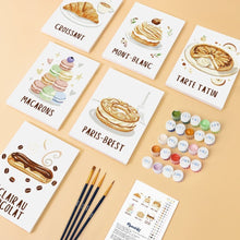 Cargar imagen en el visor de la galería, Mini Pintar por números 15x20cm (6 piezas) - Pasteles Franceses