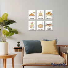 Cargar imagen en el visor de la galería, Mini Pintar por números 15x20cm (6 piezas) - Pasteles Franceses