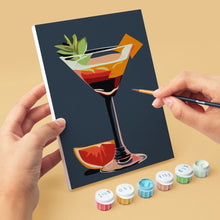 Cargar imagen en el visor de la galería, Mini Pintar por números 15x20cm (6 piezas) - Cócteles Vibrantes