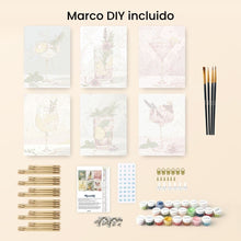 Cargar imagen en el visor de la galería, Mini Pintar por números 15x20cm (6 piezas) - Bebidas Botánicas