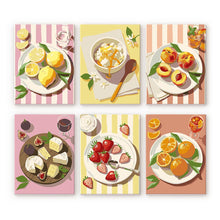 Cargar imagen en el visor de la galería, Mini Pintar por números 15x20cm (6 piezas) - Delicias de Verano Figured'Art