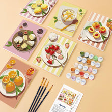 Cargar imagen en el visor de la galería, Mini Pintar por números 15x20cm (6 piezas) - Delicias de Verano