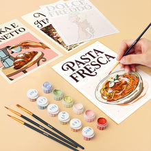 Cargar imagen en el visor de la galería, Mini Pintar por números 15x20cm (6 piezas) - Dolce Vita