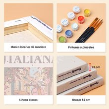 Cargar imagen en el visor de la galería, Mini Pintar por números 15x20cm (6 piezas) - Dolce Vita
