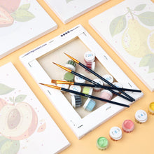 Cargar imagen en el visor de la galería, Mini Pintar por números 15x20cm (6 piezas) - Frutas del Jardín