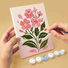 Cargar imagen en el visor de la galería, Mini Pintar por números 15x20cm (6 piezas) - Flores Primaverales