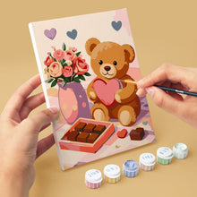 Cargar imagen en el visor de la galería, Mini Pintar por números 15x20cm (6 piezas) - San Valentín