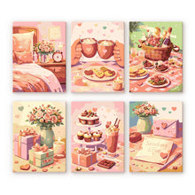 Cargar imagen en el visor de la galería, Mini Pintar por números 15x20cm (6 piezas) - Regalos de Amor Figured'Art