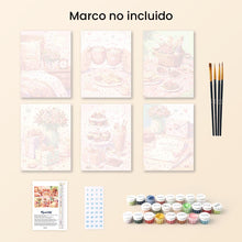 Cargar imagen en el visor de la galería, Mini Pintar por números 15x20cm (6 piezas) - Regalos de Amor