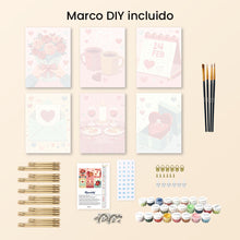 Cargar imagen en el visor de la galería, Mini Pintar por números 15x20cm (6 piezas) - Momentos de Felicidad