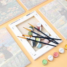 Cargar imagen en el visor de la galería, Mini Pintar por números 15x20cm (6 piezas) - Gato Estilo Claude Monet