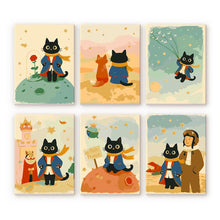 Cargar imagen en el visor de la galería, Mini Pintar por números 15x20cm (6 piezas) - El Gatito Figured'Art