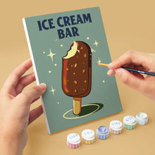 Cargar imagen en el visor de la galería, Mini Pintar por números 15x20cm (6 piezas) - Helados Vintage