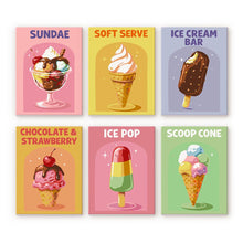 Cargar imagen en el visor de la galería, Mini Pintar por números 15x20cm (6 piezas) - Helados Retro Figured'Art