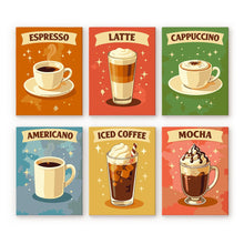 Cargar imagen en el visor de la galería, Mini Pintar por números 15x20cm (6 piezas) - Café Clásico Figured'Art