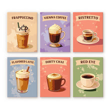 Cargar imagen en el visor de la galería, Mini Pintar por números 15x20cm (6 piezas) - Cafés del Mundo Figured'Art