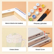 Cargar imagen en el visor de la galería, Mini Pintar por números 15x20cm (6 piezas) - Tés del Mundo