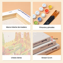 Cargar imagen en el visor de la galería, Mini Pintar por números 15x20cm (6 piezas) - España Vibrante