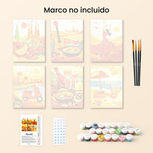 Cargar imagen en el visor de la galería, Mini Pintar por números 15x20cm (6 piezas) - España Vibrante